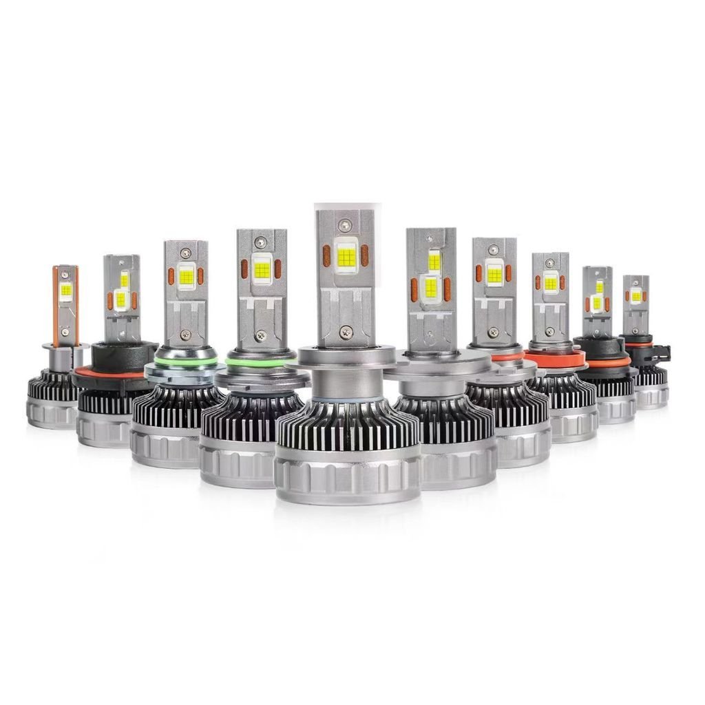 Farol LED para carro de 120W com três tubos de cobre, alta potência, alto brilho, luz concentrada, farol laser LED H4H7H