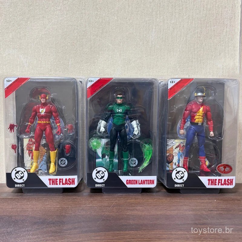 Green Lantern Hal J Jay Garrick Barry Allen Figura de Ação de 7 polegadas Modelo Boneco Sem quadrinhos! CN2G
