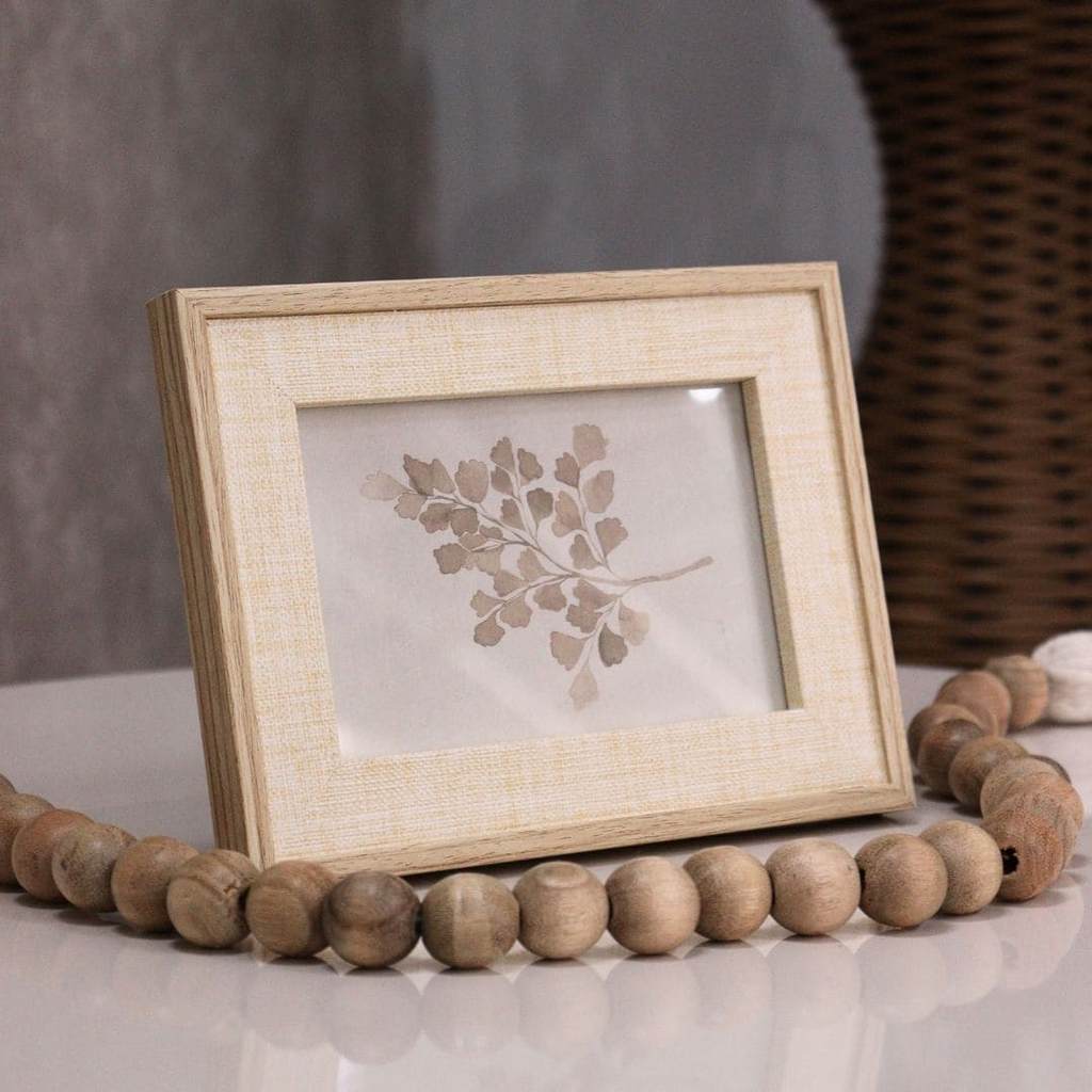 Porta Retrato Decorativo Ramos com Tampo de Vidro 10x15 – Decoração para Rack, Quarto e Aparador