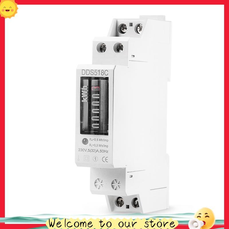 Medidor Eletrônico Doméstico DDS518C Trilho Din Monofásico Consumo De Energia De Eletricidade De Wattímetro Contador KWh