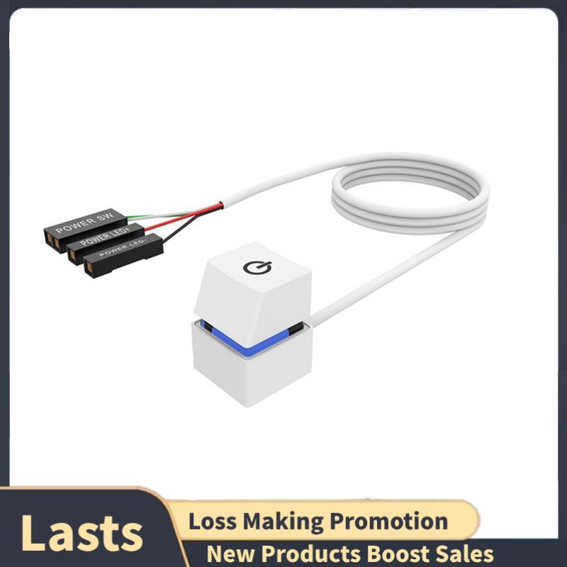 2M Portátil Luzes LED Computador Desktop Interruptor PC Externo Botão Ligar/Desligar Cabo De Extensão