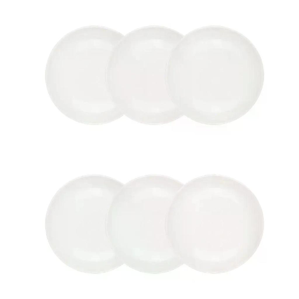 Jogo de 6 Pratos Sobremesa 18 cm Oxford Friss White