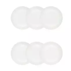 Jogo de 6 Pratos Sobremesa 18 cm Oxford Friss White