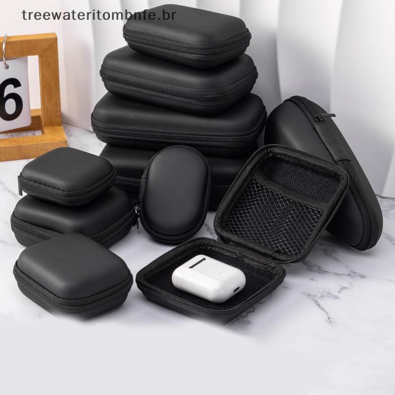 Portátil Mini 3C Casca Dura Digital Gadgets Saco De Armazenamento Couro Artificial Fone De Ouvido Carregador Caso Cabo D