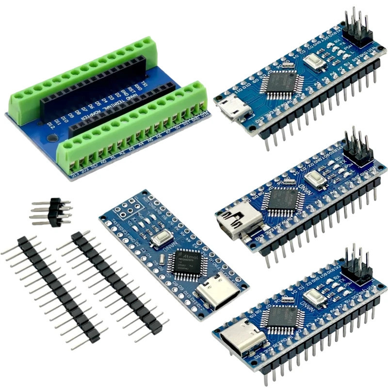 Arduino Nano V3.0 , Placa De Desenvolvimento ATmega328P CH340 , Mini USB Tipo C , Compatível Com IDE , Microcontrolador