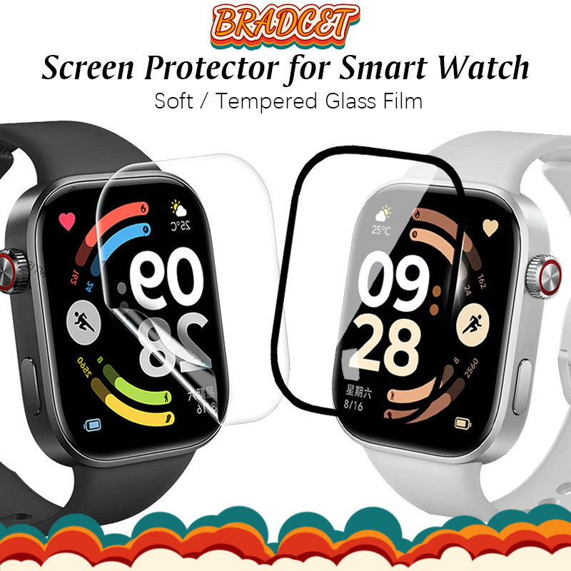 Película De TPU/ Vidro Para Relógio Smartwatch Redmi watch 6 5 4/5 Active/3 Active/3 Lite Vidro Moderado De Acessórios