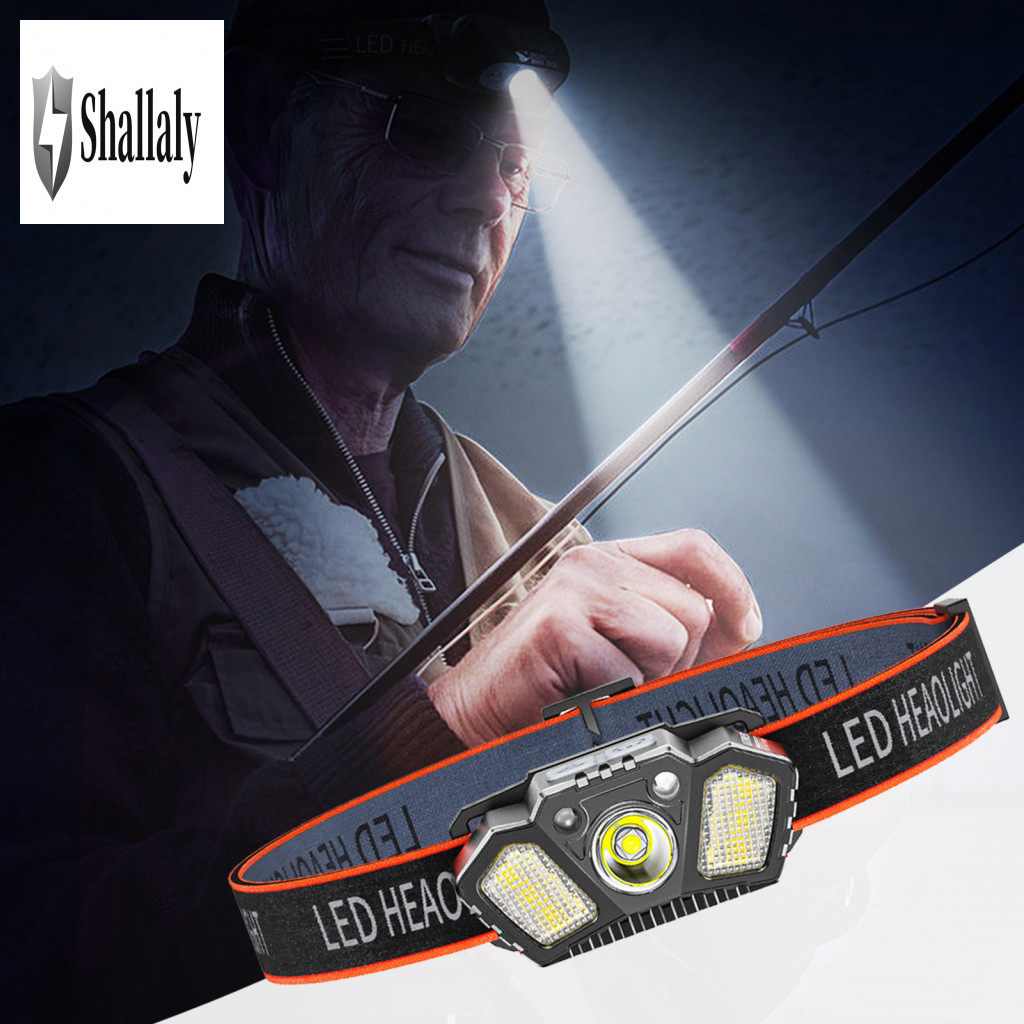 Hands-free Headlamp Waterproof Led 5 Modes Usb Rechargeable Ipx4 Lightweight Outdoor Headlight for Camping Night Running