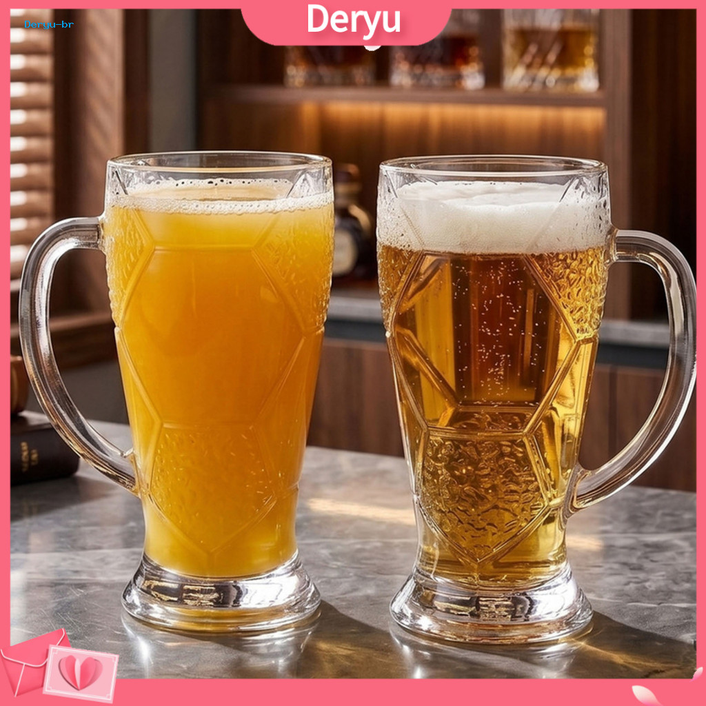 Themed Drinking Glass Wine with Handle 700ml Lead-free Soccer Beer Stein – Sports Craft Perfect Party Beverage Cup for