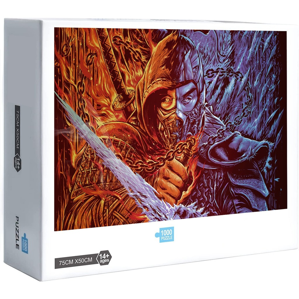 Mortal Kombat Scorpion Sub-Zero Quebra-Cabeça 300 500 1000 Peças Decoração Para Casa Jogo Presente
