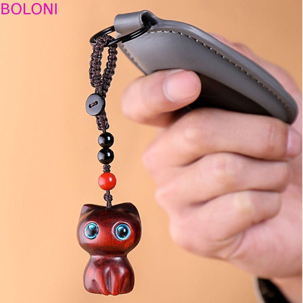 BOLONI Chaveiro De Carro Sorte Bênção Estilo Chinês Formato De Gato Faça Você Mesmo Acessórios Descobertas De Joias