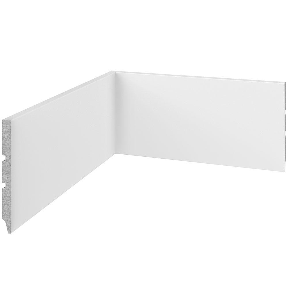 Rodapé de Poliestireno Modaza Liso Branco 10 x 285 cm