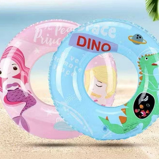 Boia Infantil Circular Inflável Proteção Praia Piscina Dinossauro/ Sereia 70cm 80cm 90cm