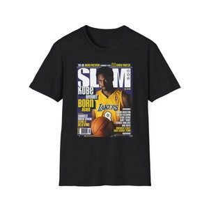 Camiseta Masculina Feminina Oversized Estampa Revista Slam Kobe Bryant Lakers Número 8 Basquete Camiseta Streetwear