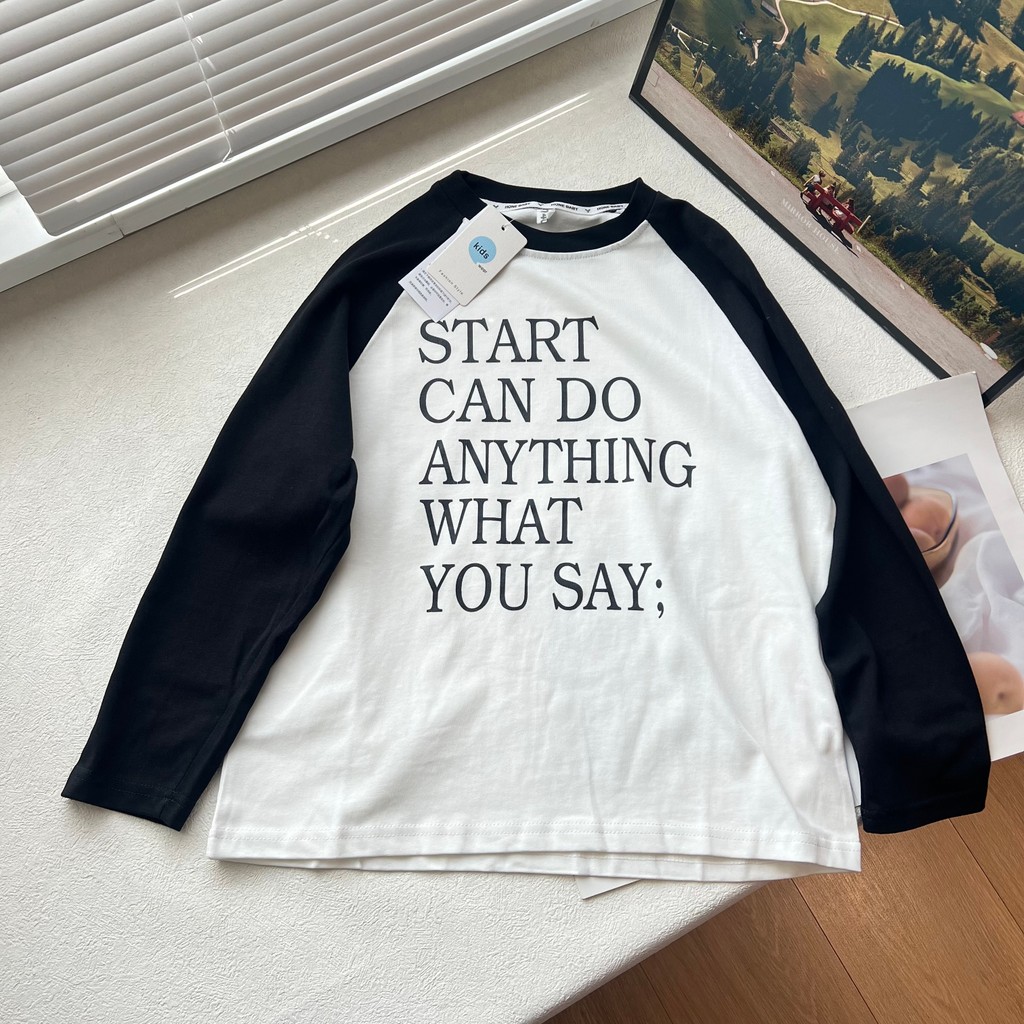 5A outono crianças de manga comprida meninos meninas crianças médio grande crianças em torno do pescoço camiseta superio