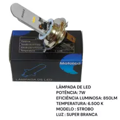 LAMPADA DE LED SUPER BRANCA 6500K STROBO