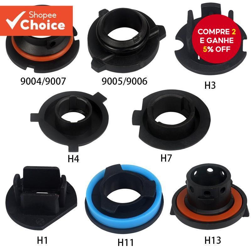 Suporte Adaptador De Farol LED 1 Unidade Para Soquete H4/H1/H11/H7/9005/9006/H3