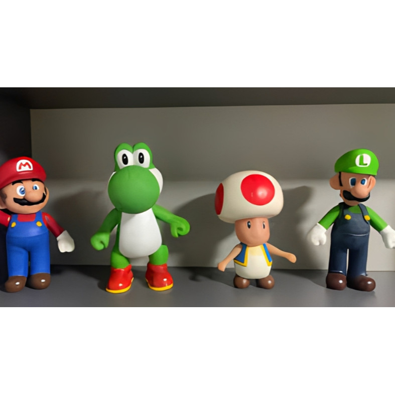 Kit 4 Personagens Mario Bros | Bonecos Colecionáveis Gamer