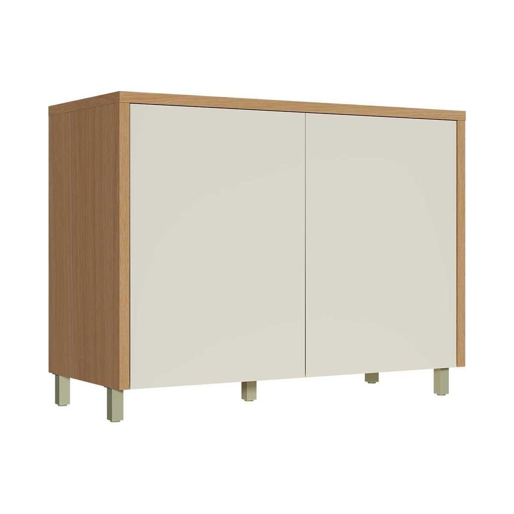 Gabinete de Cozinha Modulado Balcão c/ Tampo Condessa c/ 2 Portas 120cm Carvalho/Cinza - Nesher
