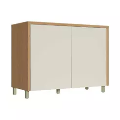 Gabinete de Cozinha Modulado Balcão c/ Tampo Condessa c/ 2 Portas 120cm Carvalho/Cinza - Nesher