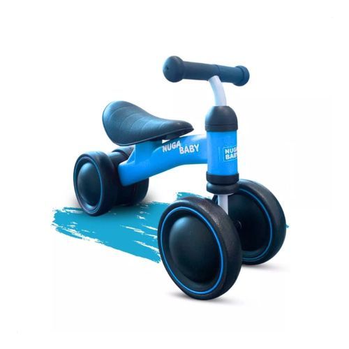 🔥Bicicleta Infantil Bike Sem Pedal 4 Rodas Azul Unitoys Equilíbrio A partir de 12 Meses ate 25kg Presente Para Bebê Bebê