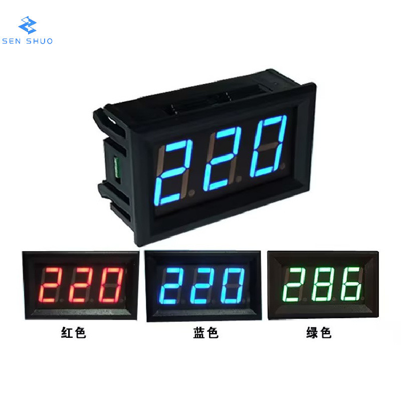 Display digital LED duas linhas AC voltímetro cabeça de duas linhas voltímetro digital AC220V380V Industrial elétrico du