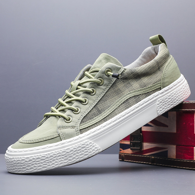 Piscando verão novo estilo sapatos masculinos respirável sapatos de lona fina sapatos casuais masculinos sapatos de malh