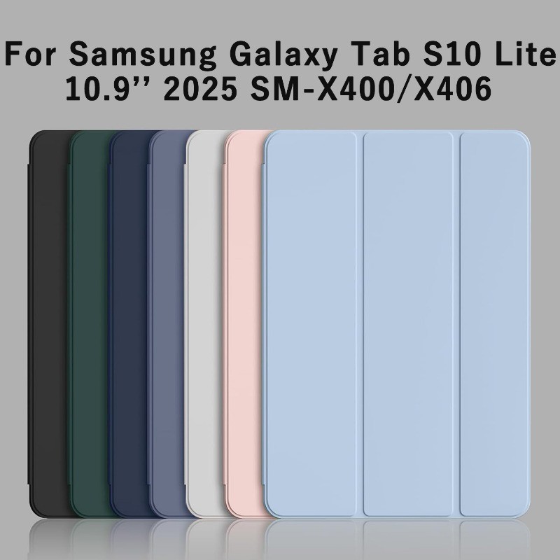 Para Samsung Galaxy Tab S10 Lite 2025 10.9'SM-X400 X406/X406F Tri-fold Flip Case Suporte Capa Protetora De Couro Do Plut