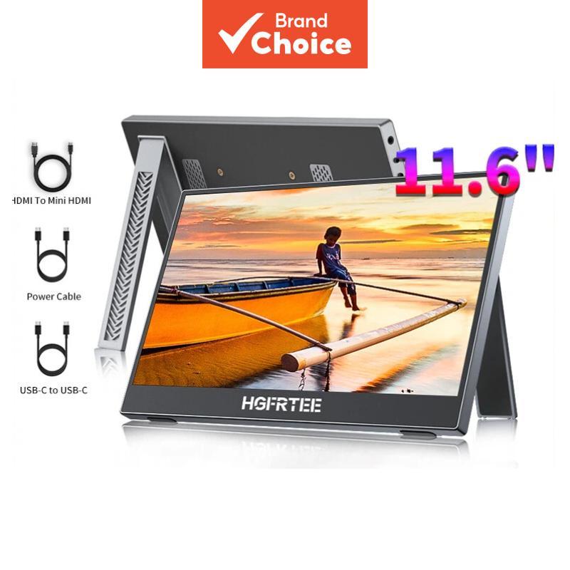 Monitor portátil HGFRTEE de 11,6 polegadas, Full HD 768P, IPS, monitor para jogos com USB-C, compatível com notebook,
