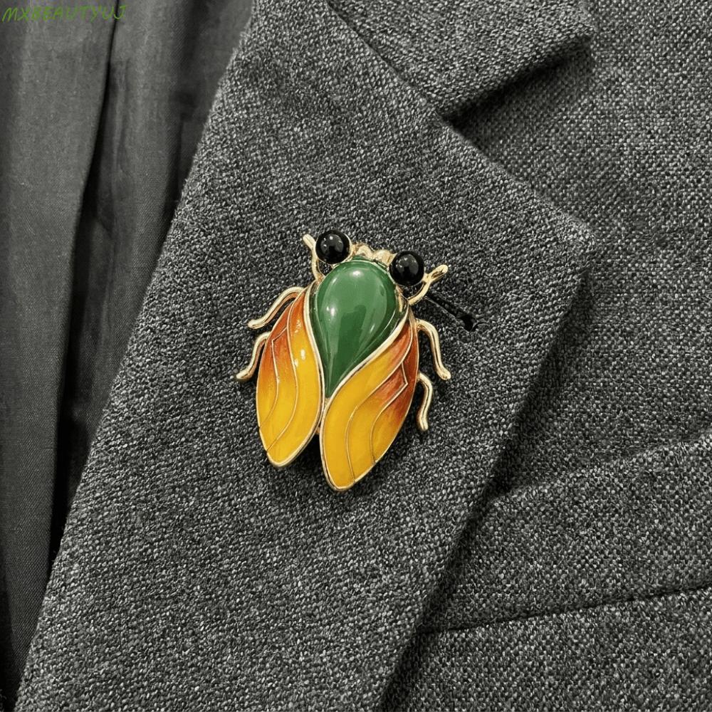 Alfinete De Lapela De Inseto MXBEAUTYUJ , Broche De Liga De Cigarra Estilo Chinês Esmalte Decorativo De Decoração Elegan