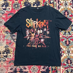 Camiseta Masculina Feminina Oversized Estampa Slipknot The End So Far Banda Heavy Metal Streetwear T-shirt