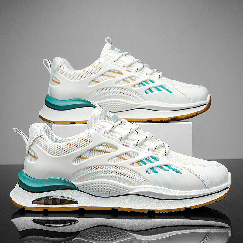 2026 novo estilo malha respirável tênis de basquete masculino esportes casuais papai sapatos
