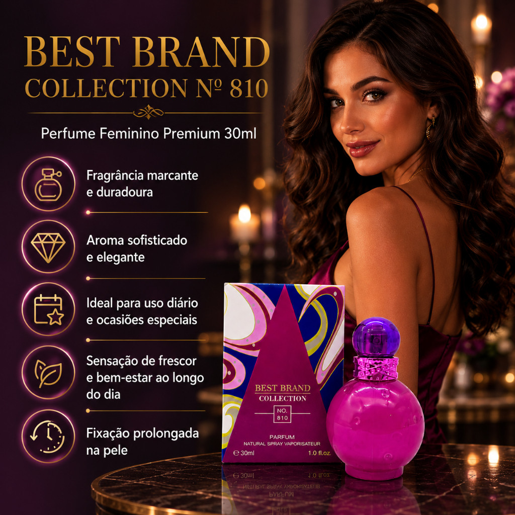 Perfume Feminino Best Brand Collection Nº 810 30ml Eau De Parfum Spray
