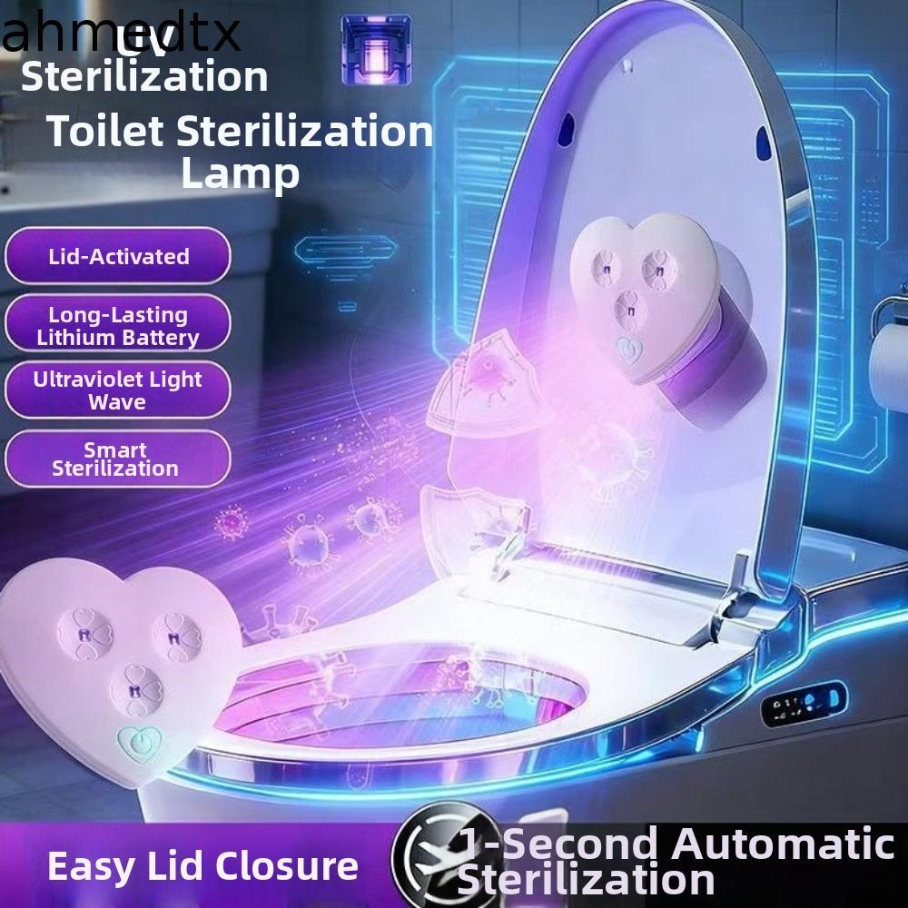 Limpador De Banheiro Inteligente AHMEDTXB , Luz De Vaso Sanitário LED Automática Recarregável USB , Esterilizador Eficie