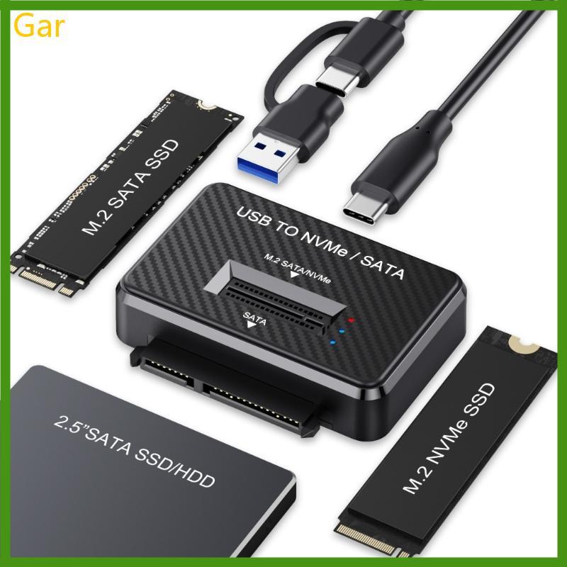 Gar 10Gbps M 2 Nvme Para Estação Acoplamento USB Leitor Disco Rígido Adaptador Energia Transferência A