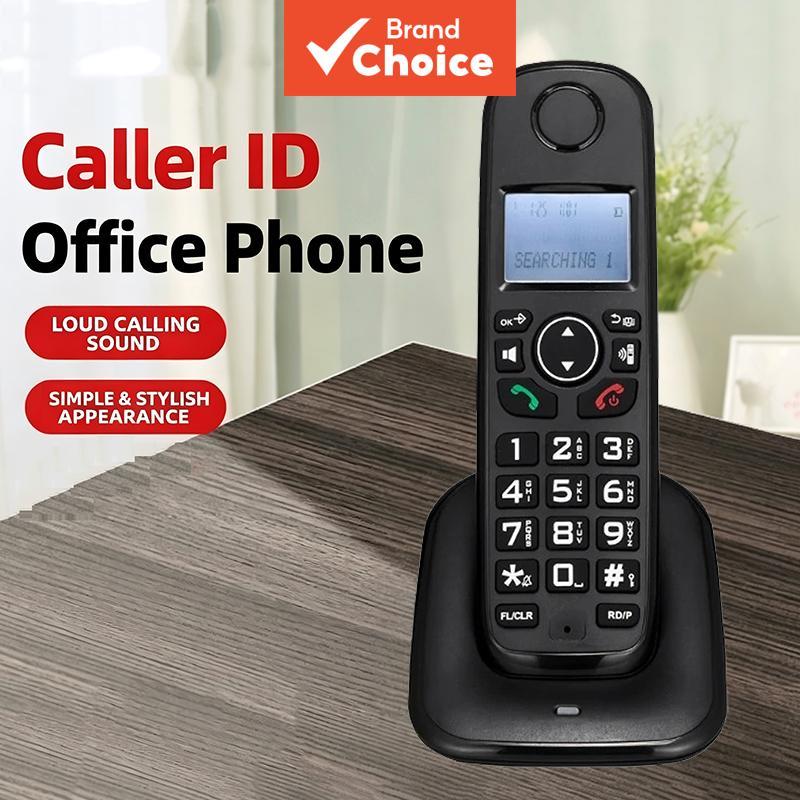 Telefone Fixo de Mesa D1001: Sem Fio, Identificador de Chamadas, Armazenamento de Números e Redução de Ruído