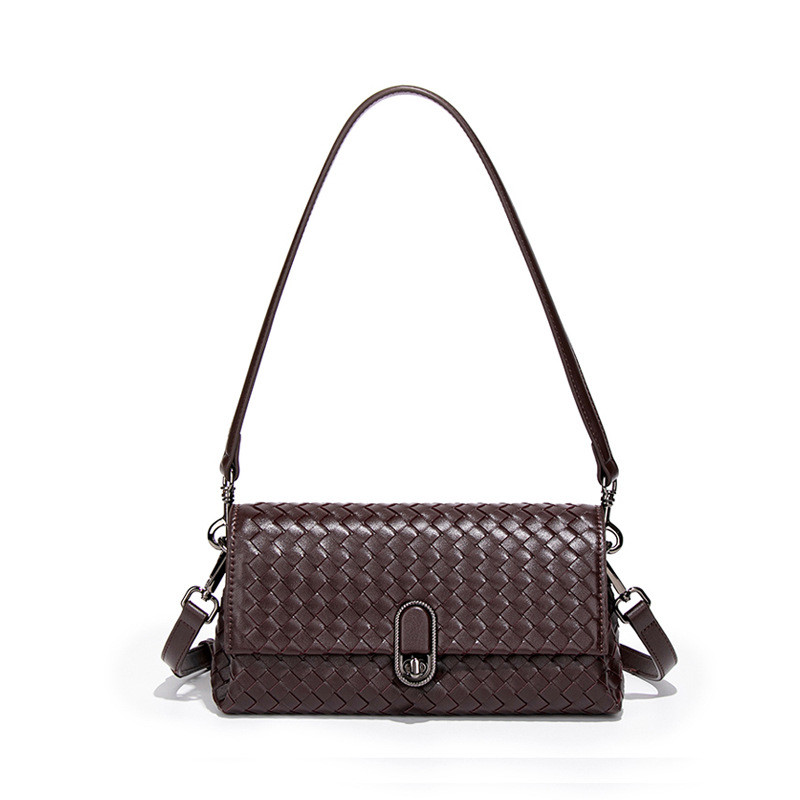Bolsa Baguete de Designer de Luxo para Mulheres, Bolsa de Ombro Transversal Elegante para Festa, Bolsa Tote Trançada Mod