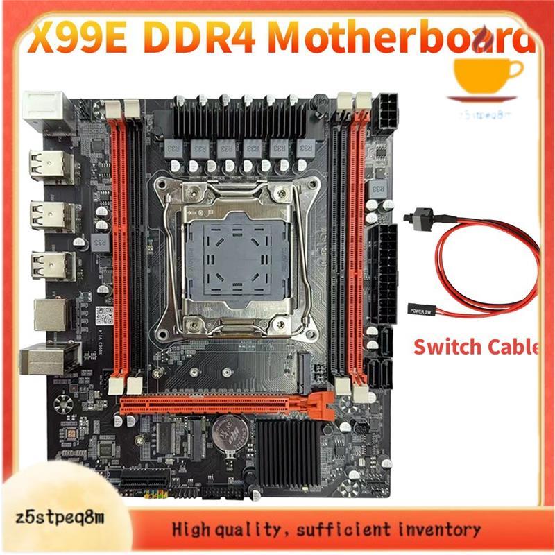 X99E DDR4 Placa-Mãe LGA2011-3 4XDDR4 RECC RAM Slots M . 2 NVMe Gigabit LAN Cartão X99 Computador Desktop