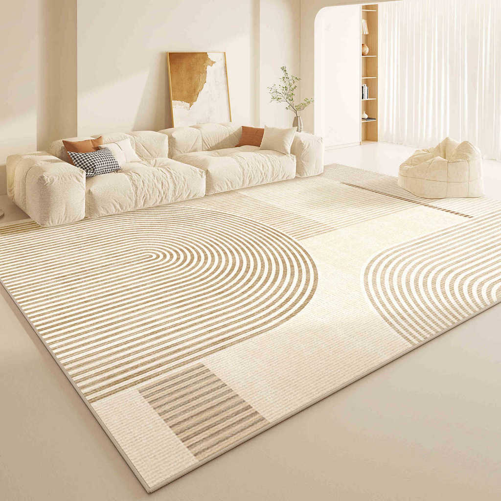 [Novo produto] Tapete de sala de estar estilo creme tapete simples cabeceira do quarto tapete antiderrapante sofá domést
