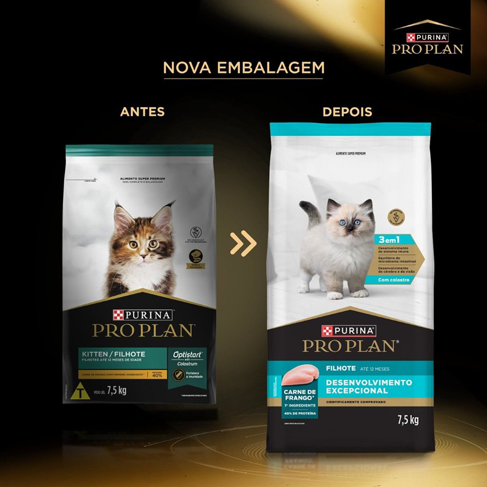 Ração Pro Plan Frango Filhotes Gatos 7,5kg Purina — imagem 2 de 2
