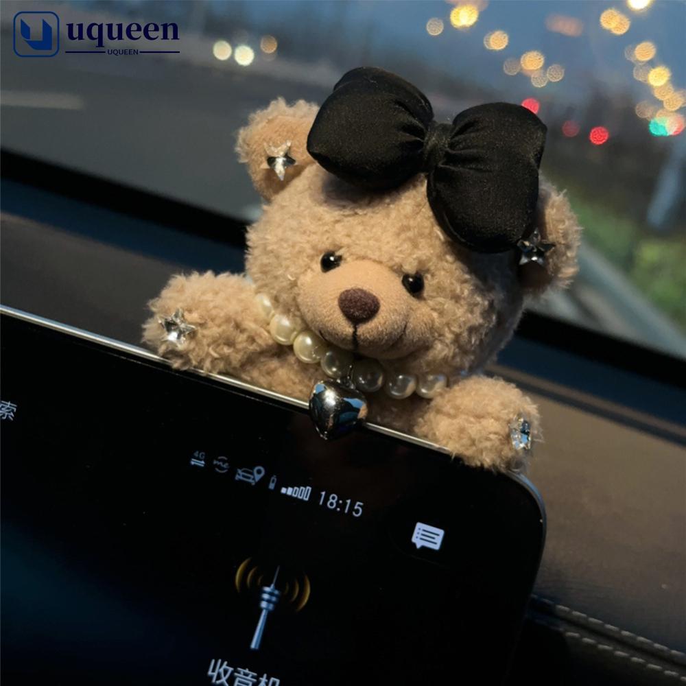 UQUEEN Enfeites De Painel Interior Do Carro Urso De Pelúcia Para Decoração De Console Central De Acessórios Automotivos