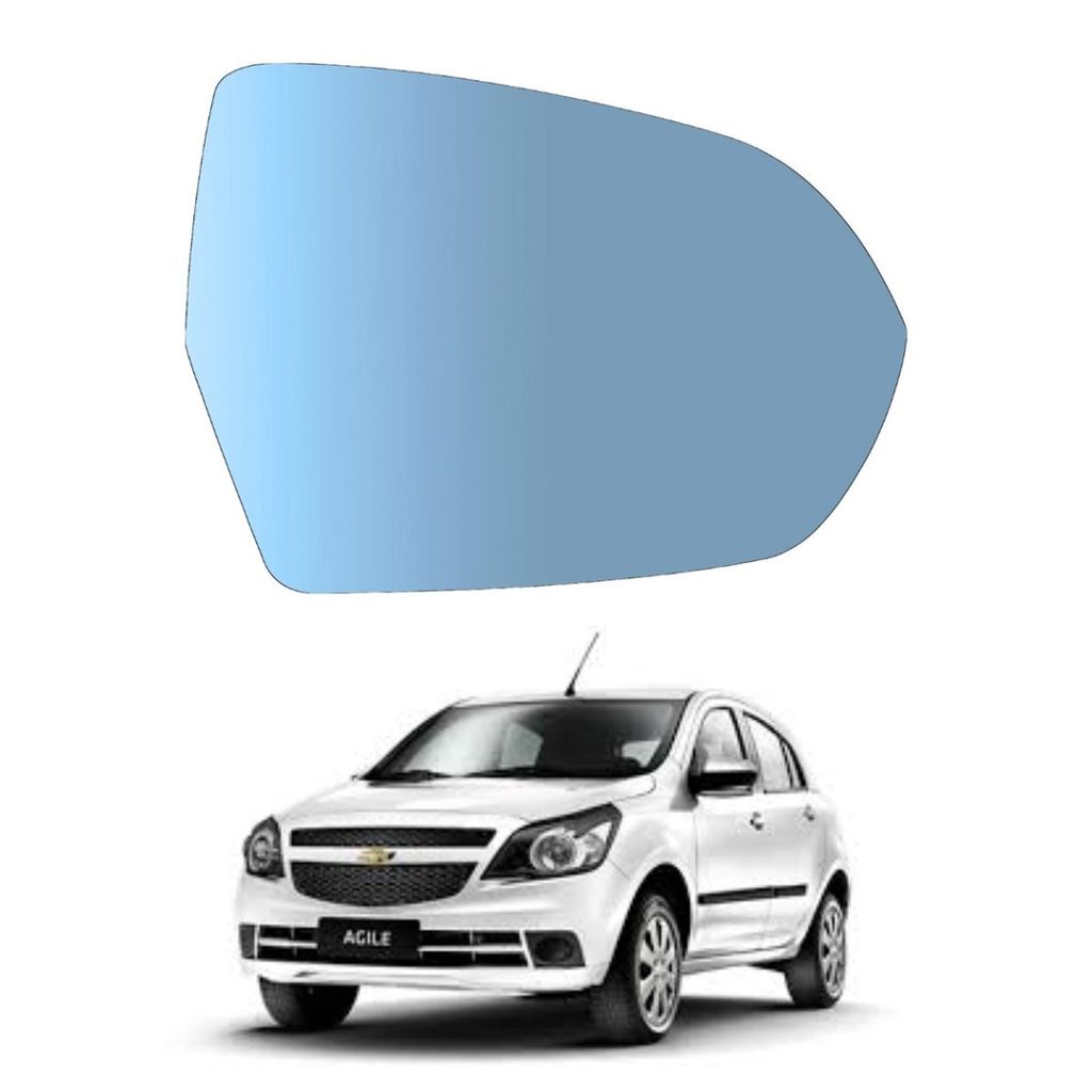 LENTE ESPELHO RETROVISOR AZUL AGILE 09-14 CONV DIREITO
