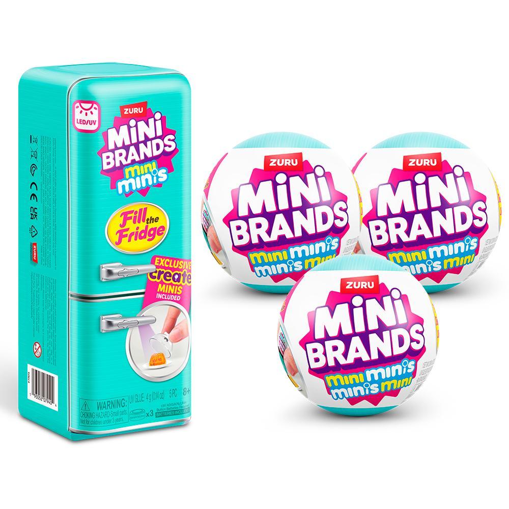 Kit Geladeira + 3 Mini Brands Fill The Fridge Mini Brands