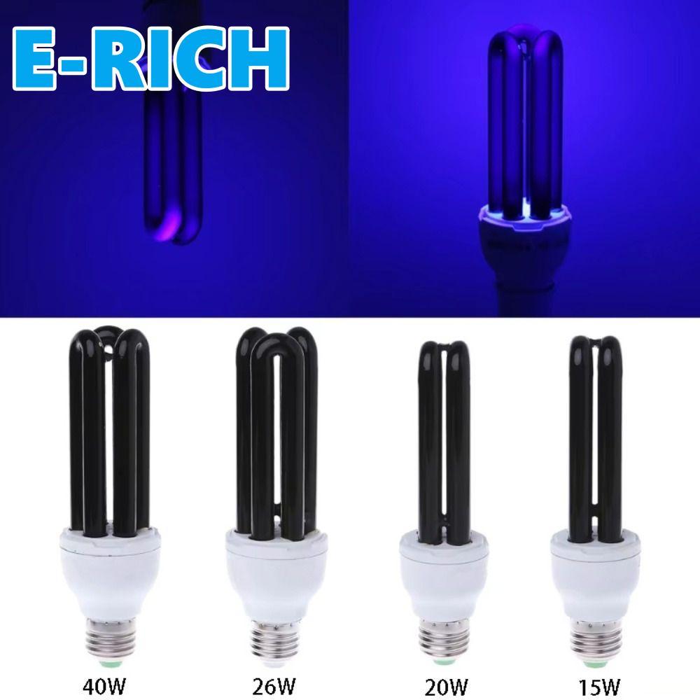 Lâmpada UV ERICH1 , Luz Fluorescente Ultravioleta Base AC220V E27 Preta 220V Roxa