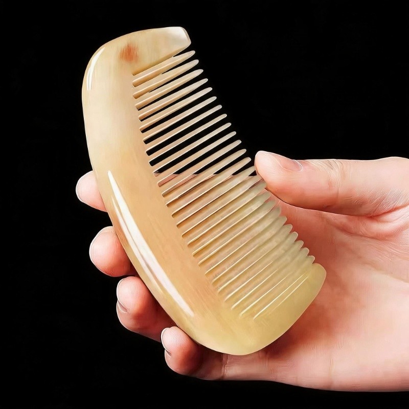 Pente De Chifre De Ovelha Natural , Mini Cabelo Liso Portátil Para Desembaraçar
