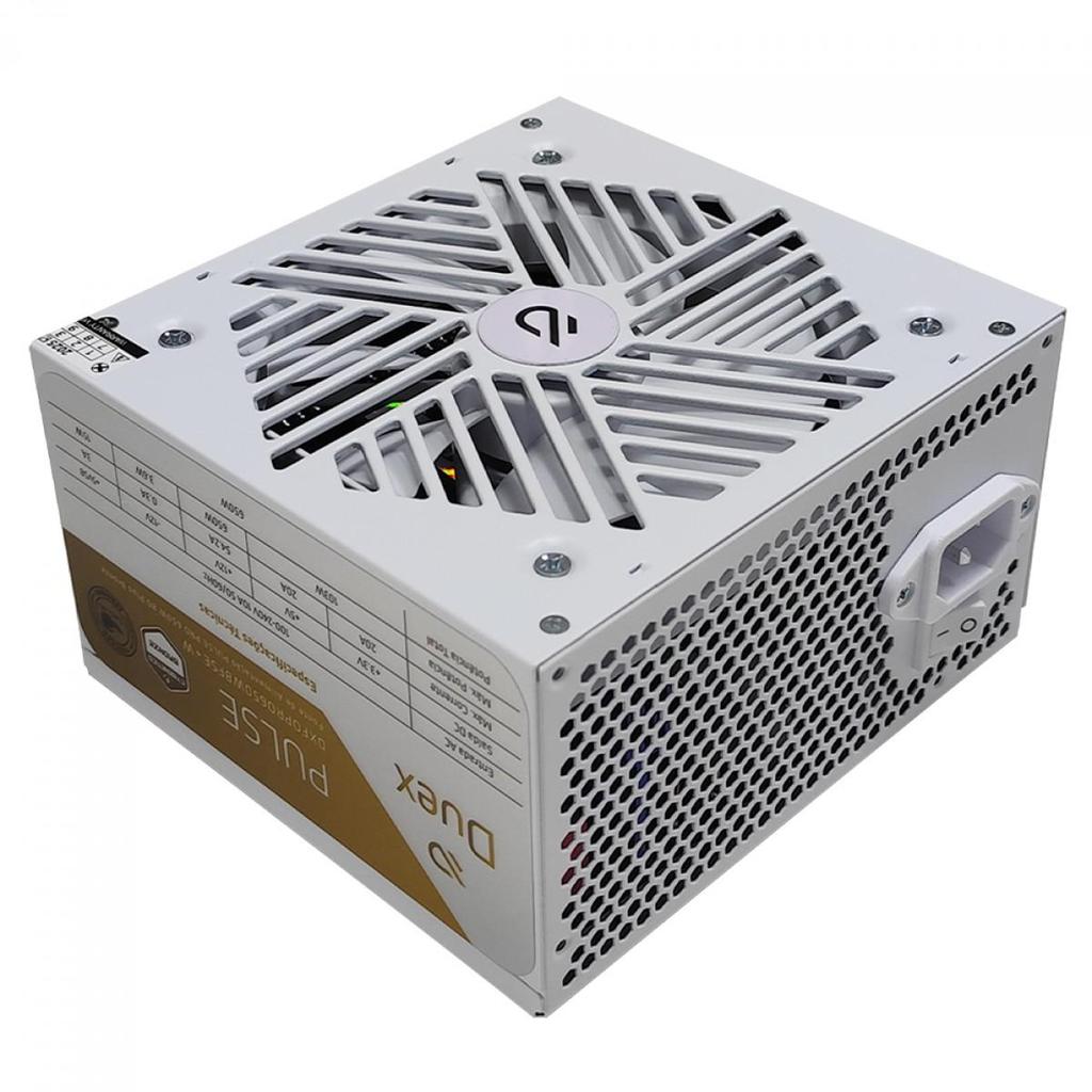 Fonte Duex Pulse Pro White, 650W, Cybenetics Bronze, TecLab, Full Modular, PFC A