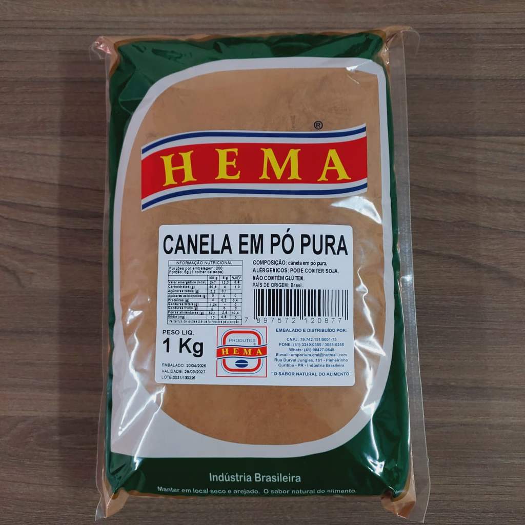 Canela em Po Pura - Hema - Pcte 1 Kg