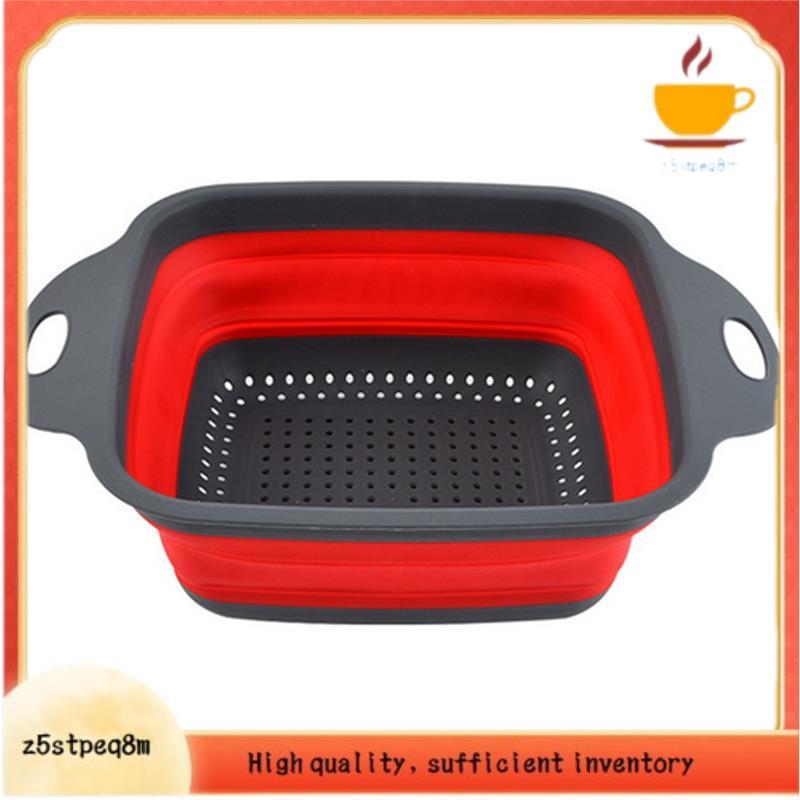 Coador Cesta De Drenagem Silicone Dobrável Frutas Vegetais Lavagem Escorredor Cozinha Armazenamento Prato Ferramenta Gra