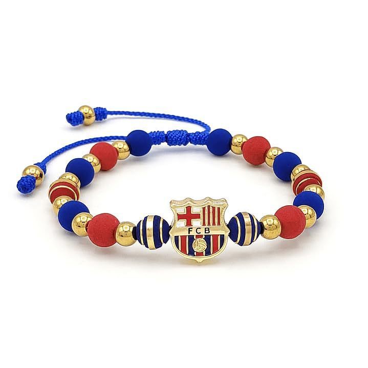 Pulseira de torcedor do Royal Madrid e do Barcelona, contas de Silicone, contas de ouro, pulseira comemorativa com medal