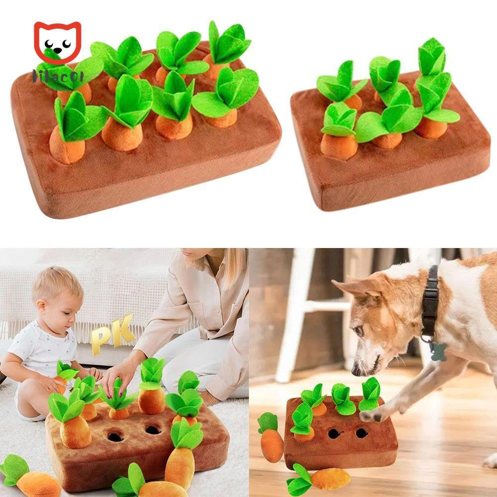 LILACUVOE Pull Up Cenouras Engraçado Interação Pai-Filho Brinquedos Snuffle Mat Jardim Criança Educativos