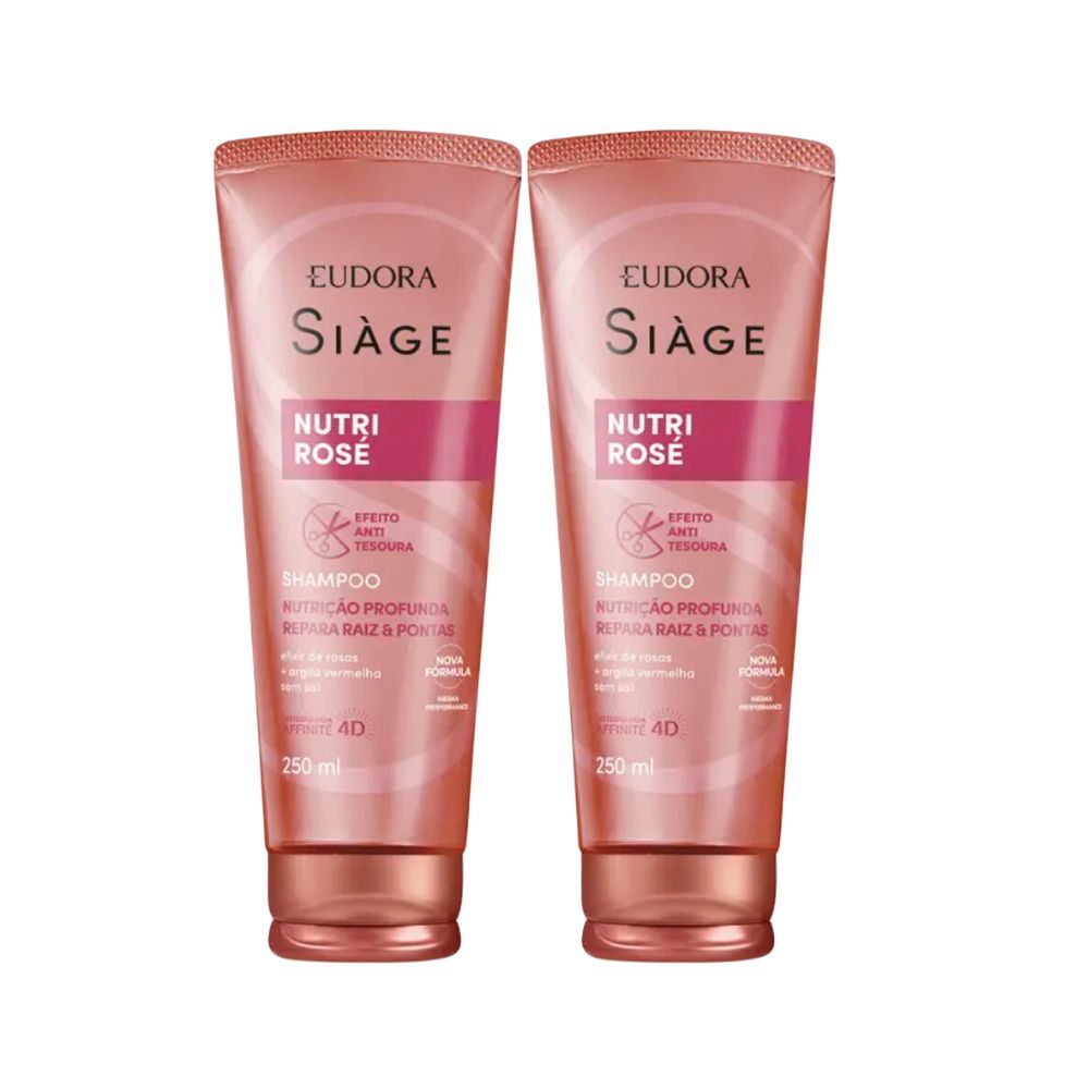 Kit 2 Shampoo Siàge Nutri Rosé 250ml